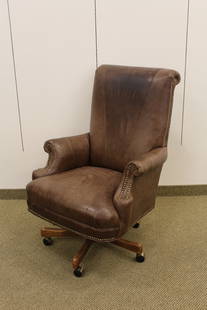 Leather Office Chair: 43" Tall x 30.5" x 28"