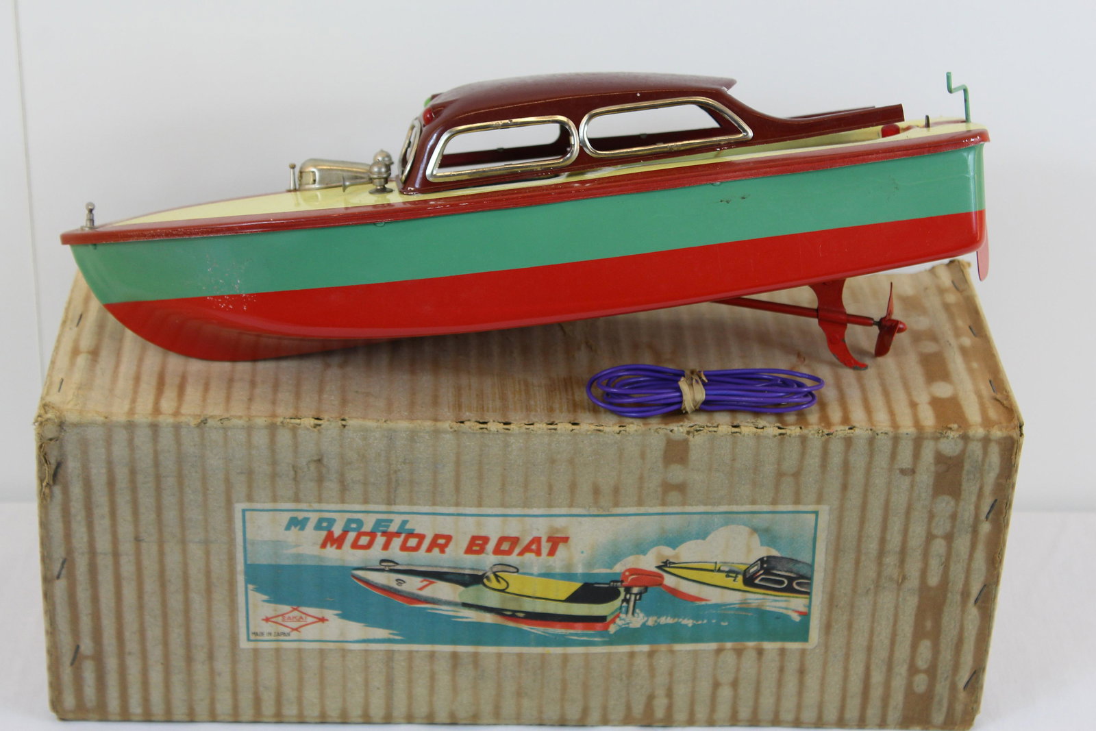 Sakai Model Motorboat Wind-Up Metal Toy (1 of 4)
