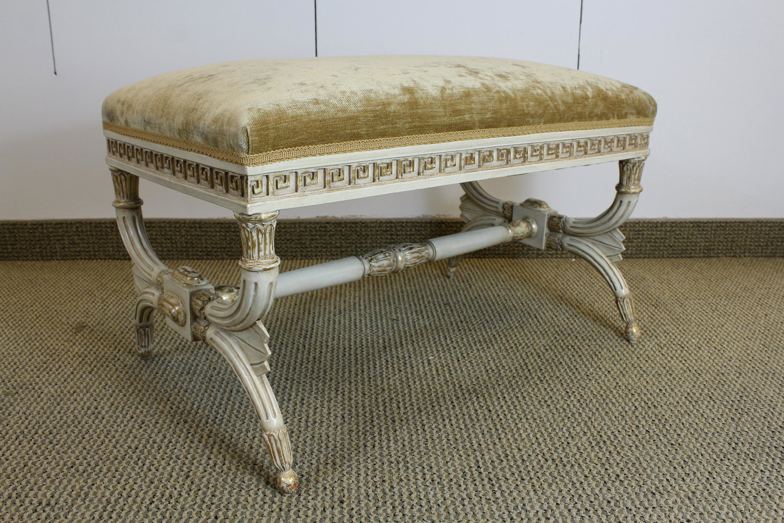 Parcel Gilt Wood Neoclassical Bench (1 of 5)