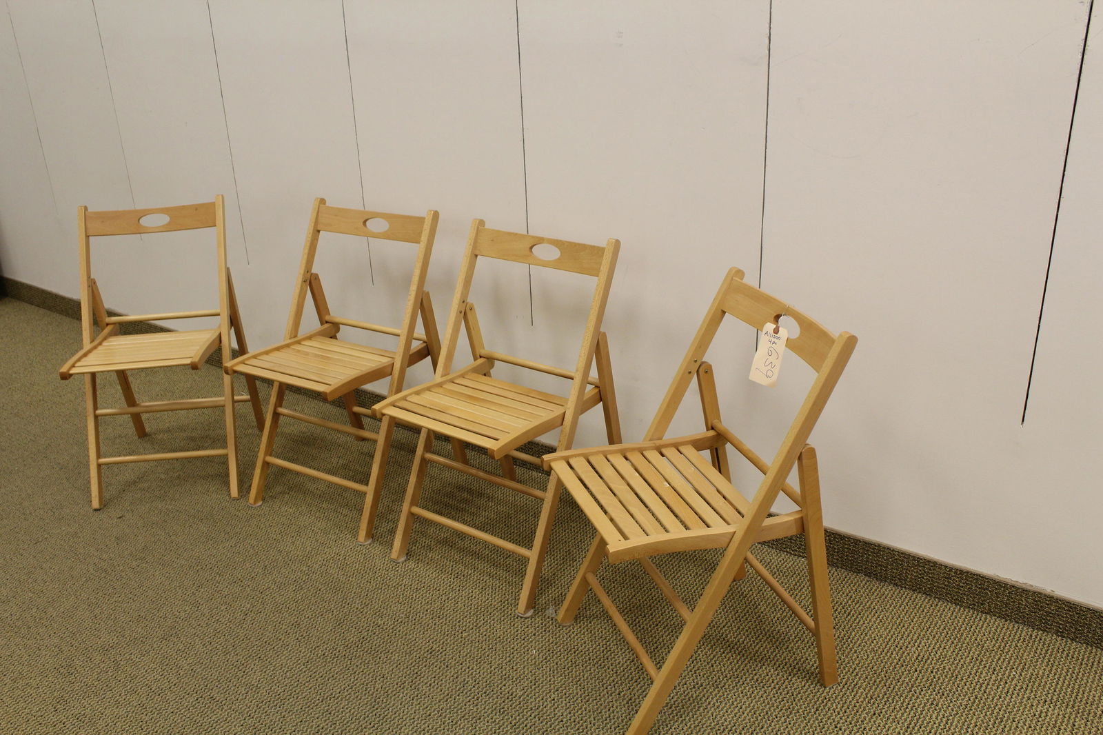 4 Wooden Folding Chairs (1 of 5)