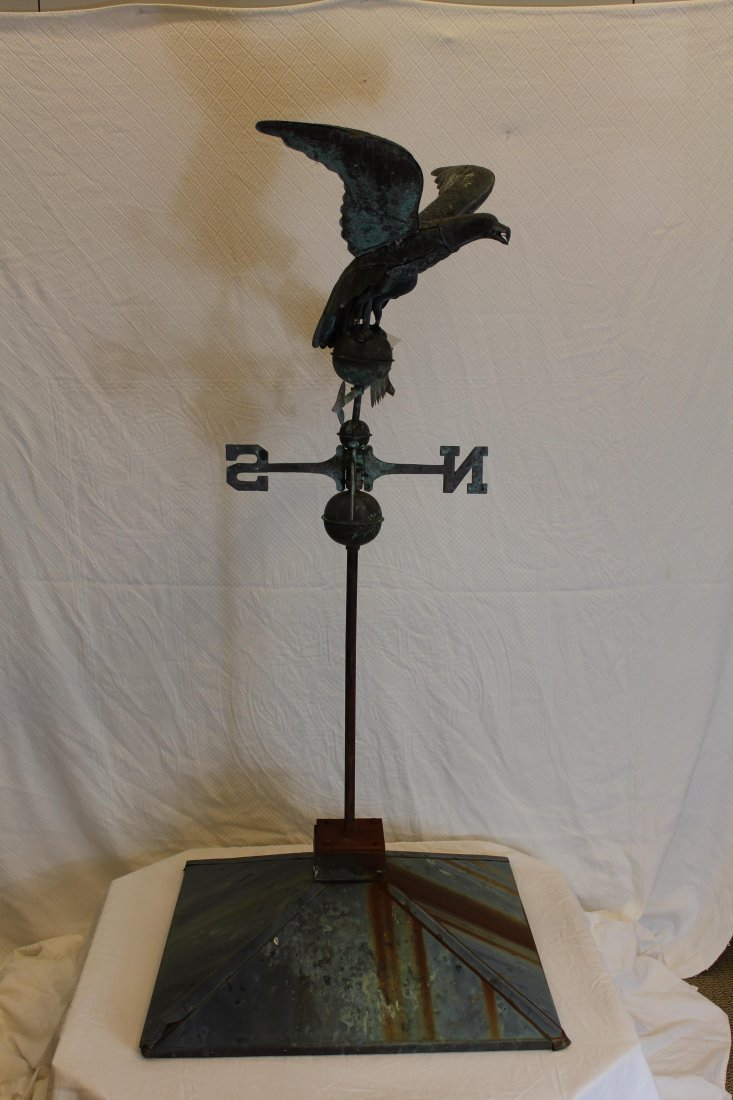 American Copper Iron Eagle Mounted Weathervane (1 of 4)