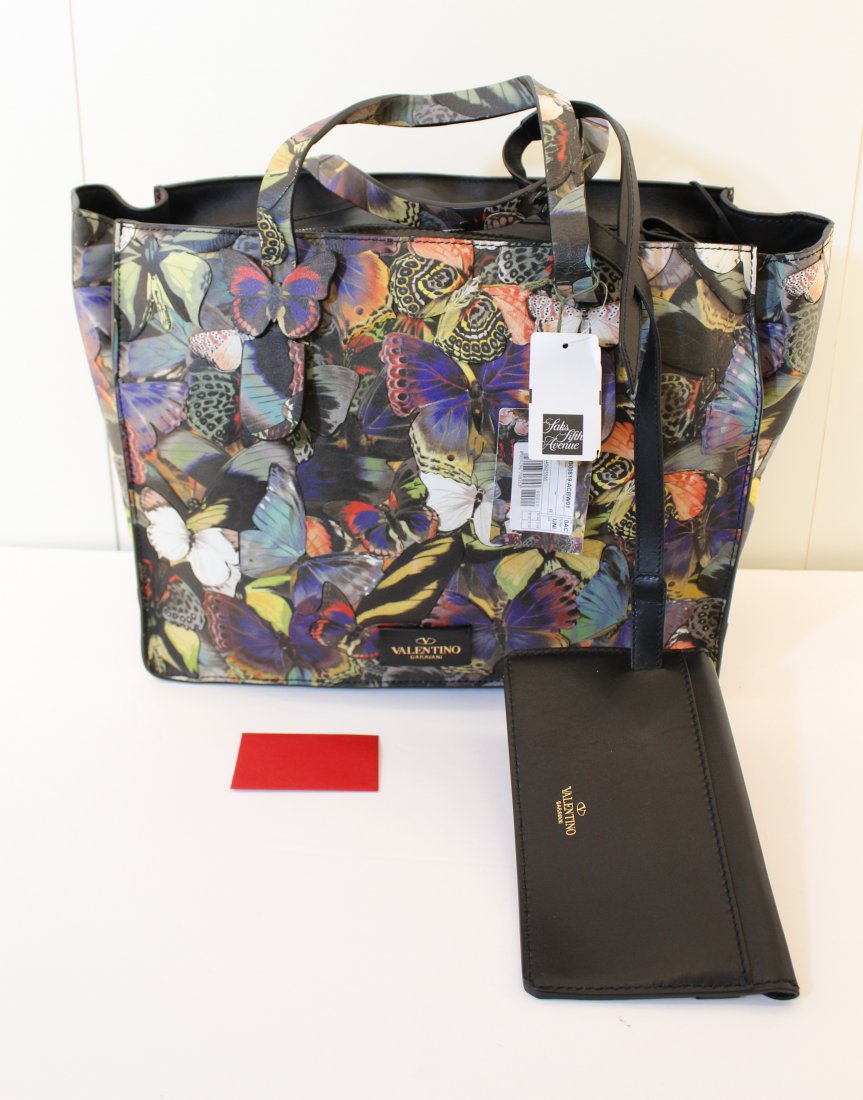 Valentino Garavani Butterfly Camo Leather Tote NWT (1 of 4)