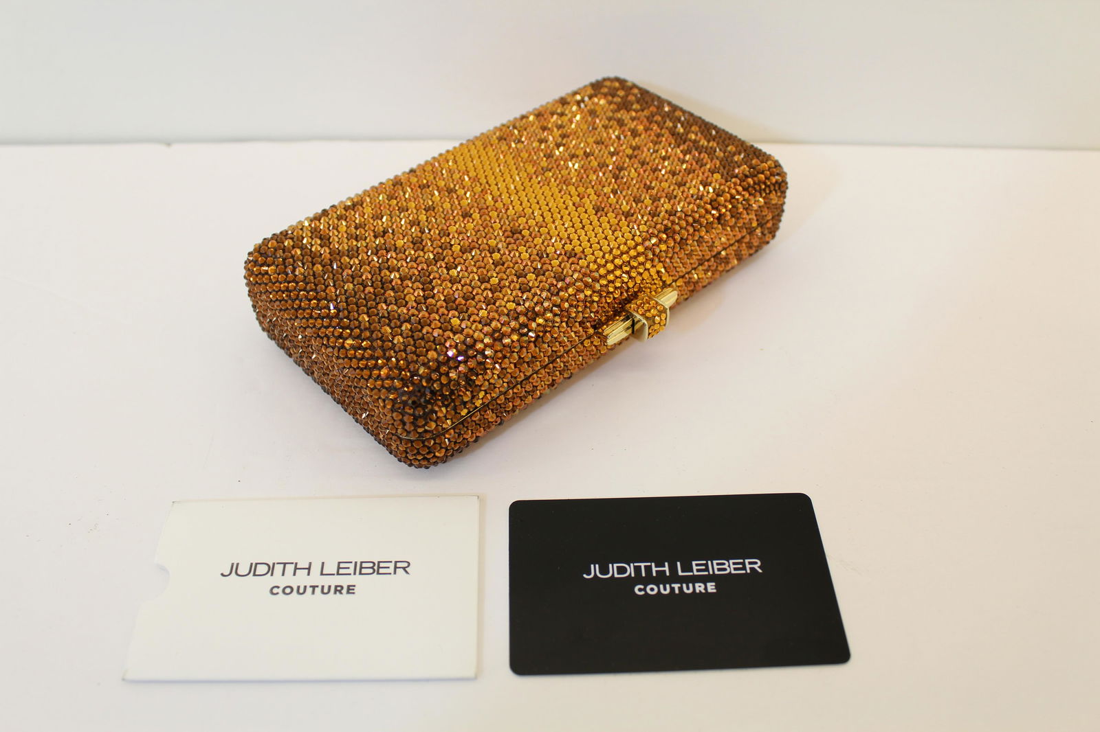 Judith Leiber Couture Orange/Brown Clutch: Clutch