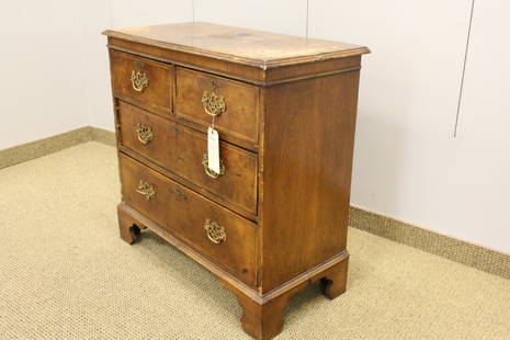 English Georgian 4 Drawer Inlaid Chest: Dust boards and dove tailed drawers