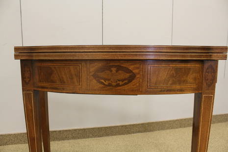 Baker Federal Style Card Table: Baker Furniture Co. 37" when fully opened