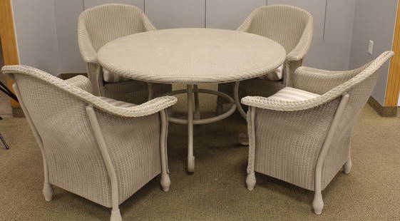 5 Piece Patio Dining Set Lloyd Loom: Lloyd Loom