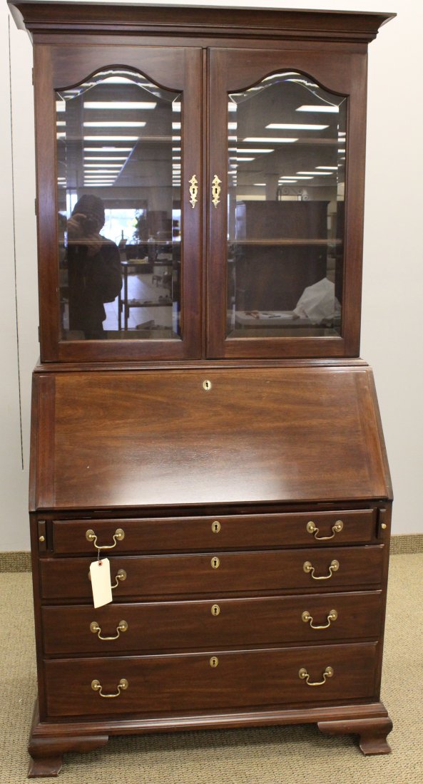 Henkel Harris Queen Anne Mahogany Secretary Bookcase: Henkel Harris Furniture