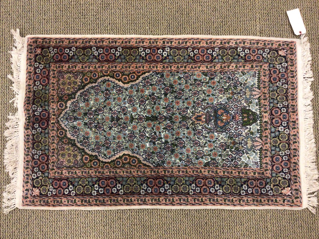 Persian Hand Knotted Tree of Life Rug silk wool blend: area rug