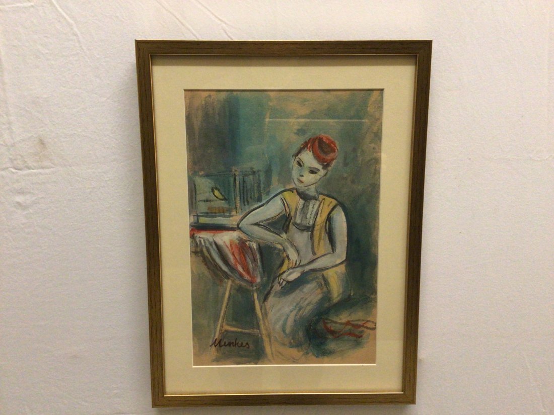 Sigmund Menkes 1896 - 1986 Watercolor: From the estate of Ray Winfield Smith, Egyptologist.