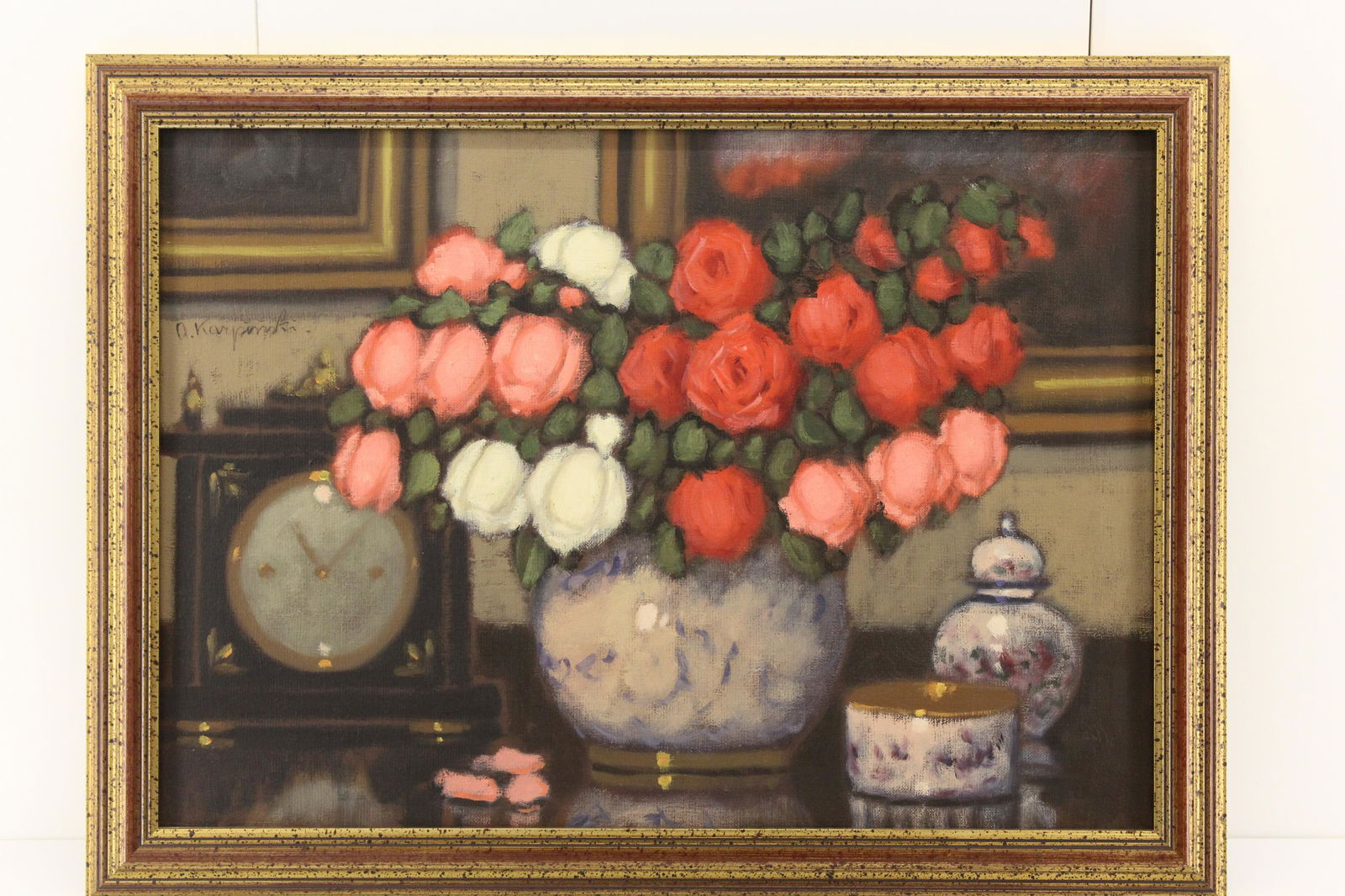 Alfons Karpinski (Polish, 1875-1961) Oil on canvas: From the estate of Ray Winfield Smith, Egyptologist. Still life with Flowers