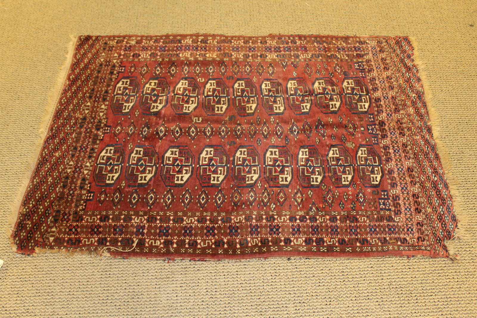 Semi-Antique Bokhara Carpet: From the estate of Ray Winfield Smith, Egyptologist.