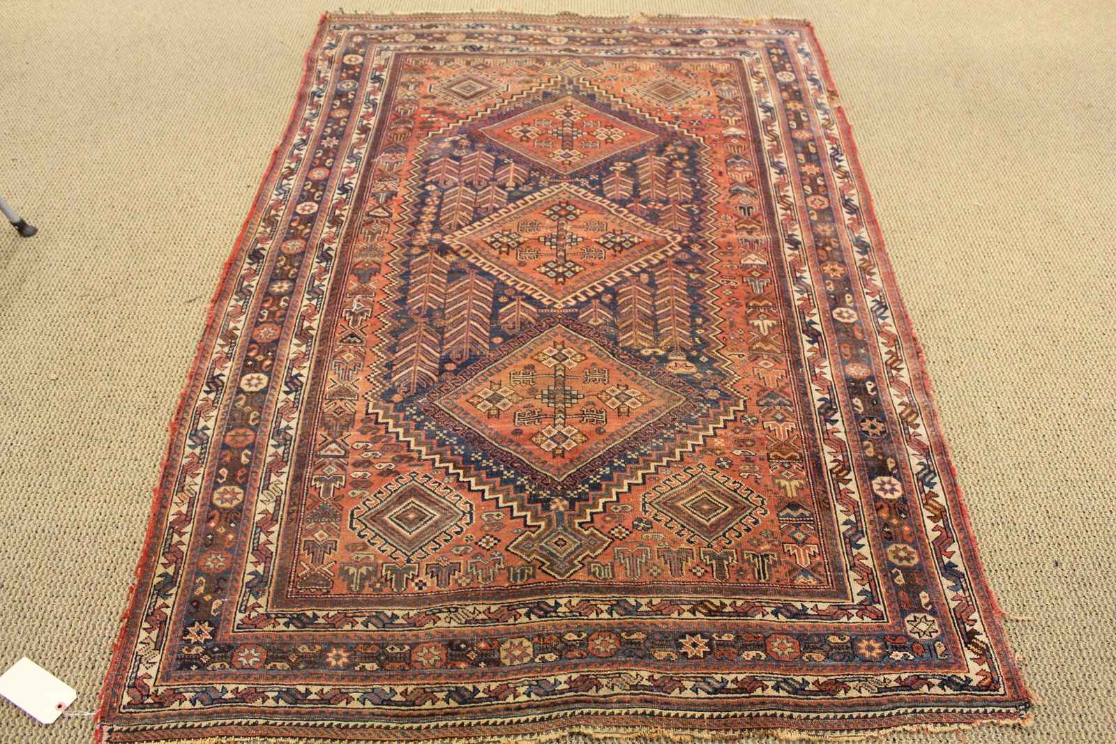 Caucasian Wool Carpet, Antique: From the estate of Ray Winfield Smith, Egyptologist.