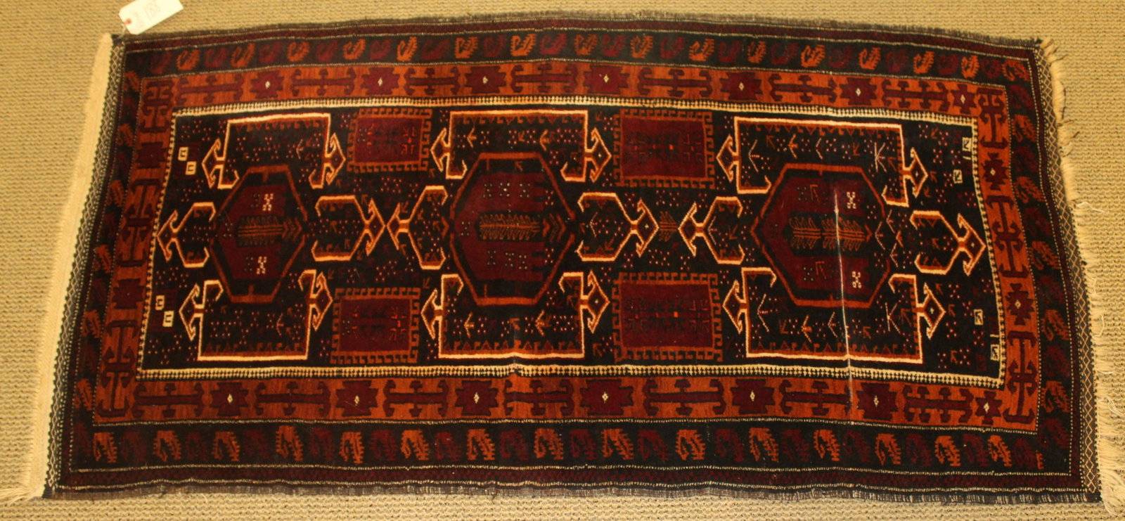 Caucasian Wool Carpet, Antique: From the estate of Ray Winfield Smith, Egyptologist.