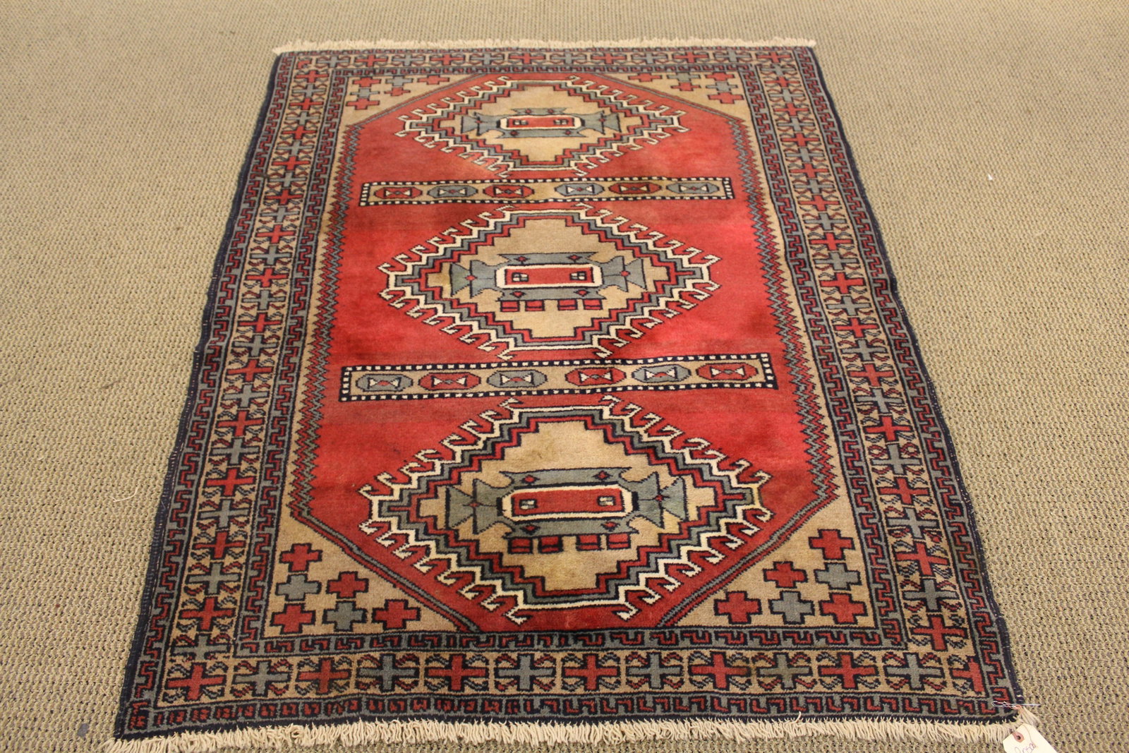 Caucasian Wool Carpet, Antique: From the estate of Ray Winfield Smith, Egyptologist.
