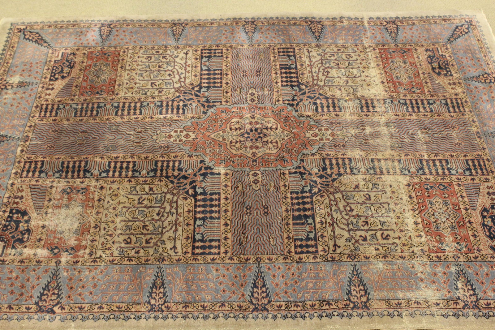 Hand Knotted Bakhtiari Garden Rug: From the estate of Ray Winfield Smith, Egyptologist.