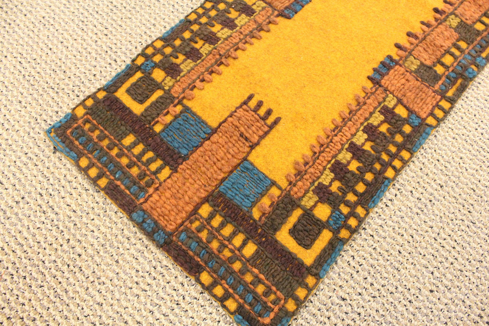 Arts and Crafts Wool Geometric Wall Hanging Period: From the estate of Ray Winfield Smith, Egyptologist.