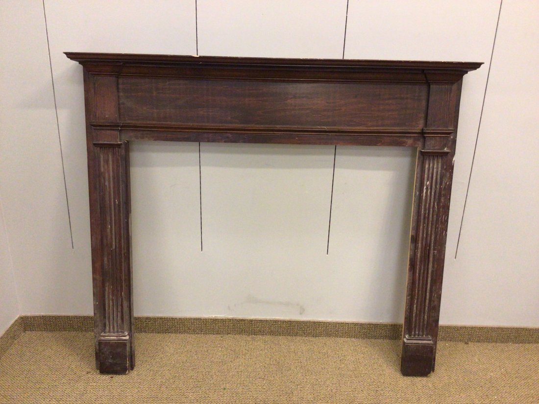 Federal Style Fireplace Mantelpiece: Of typical form. Made for Period Restoration by Wayne Sigmon of Pennsylvania 1989.Interior opening size is 41” tall by 49” wide