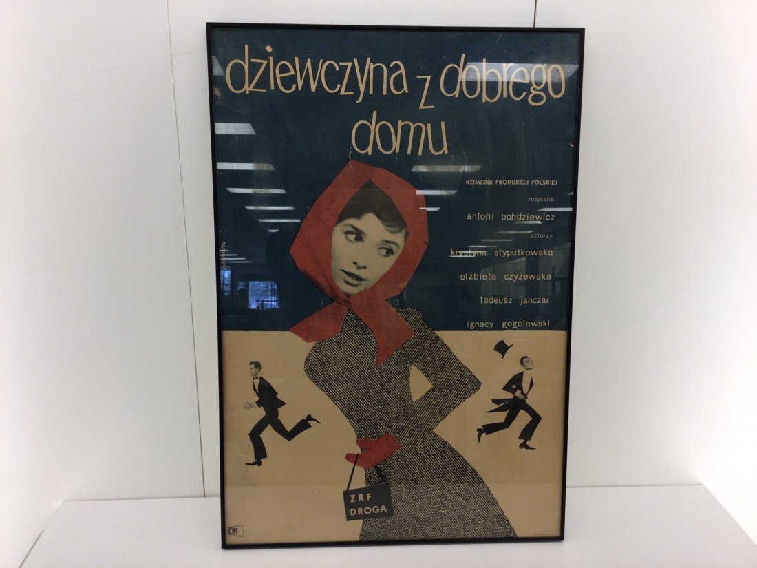 Krystyna Stypulkowska Polish movie poster: From the estate of Ray Winfield Smith, Egyptologist and European historian and Husband of the actress.Original Framed poster of one of her movies.