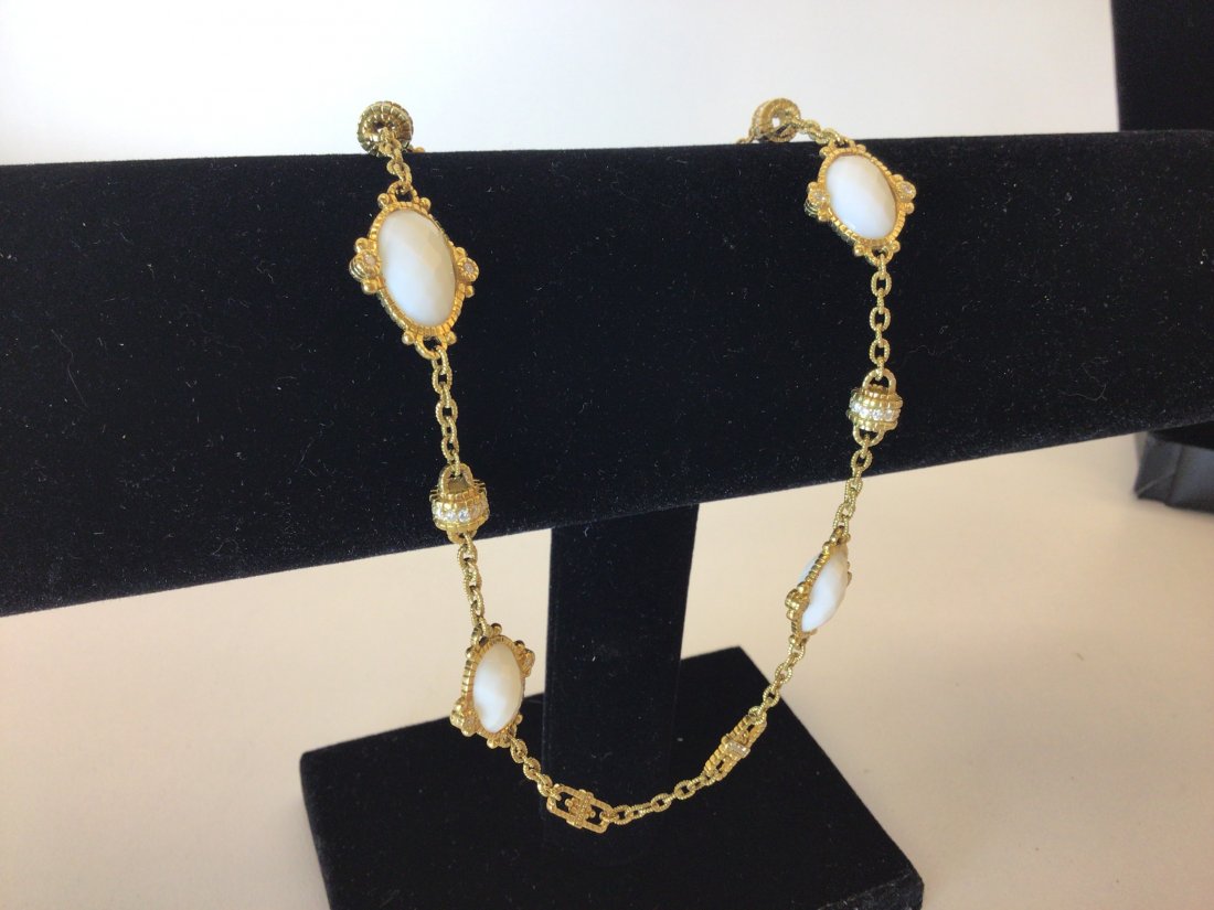 Judith Ripka 18K White Stone Diamond Choker Necklace (1 of 2)