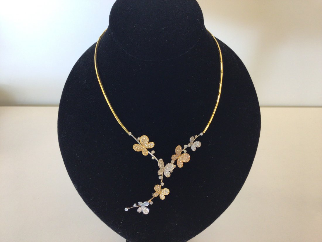 14K Gold Pave Diamond Butterfly Necklace (1 of 4)