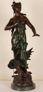 After Moreau Bronze Sculpture: Sculpture Of a woman