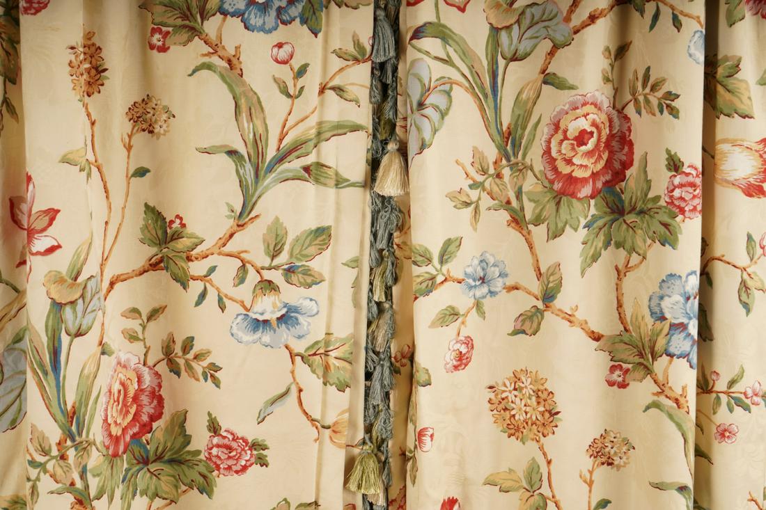 3 Pair Floral Printed Curtain Panels (1 of 3)