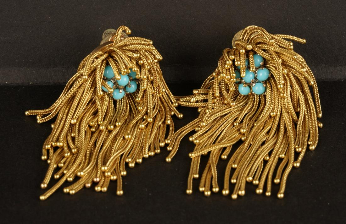 14K Gold Turquoise Earrings (1 of 6)