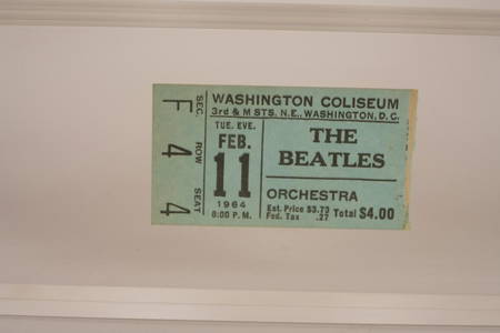 Beatles 1964 Washington Coliseum Concert Ticket