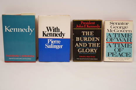 Kennedy/McGovern 4 Signed Volumes: "The Burden and the Glory" signed by Robert Kennedy; all others signed by authors