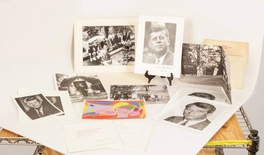 Lot of Kennedy Memorabilia: Photographs, cards