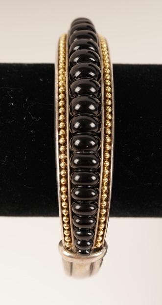 Lagos Caviar 18K Gold Sterling Onyx Bracelet (1 of 4)