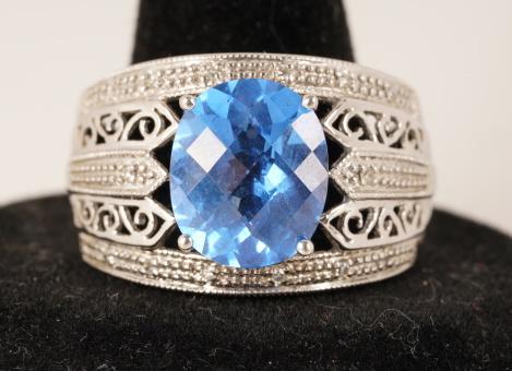 14K White Gold Cocktail Ring (1 of 6)