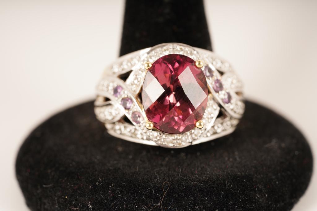 18K Gold Diamond Tourmaline Ring (1 of 7)