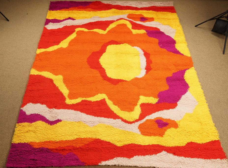 Danish MidCentury Galaxy Collection Wool Rya  Rug (1 of 5)