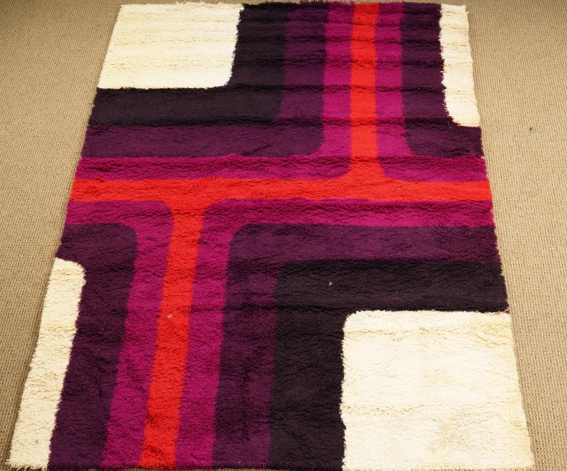 Danish MidCentury Wilton Wool Rya Rug (1 of 5)