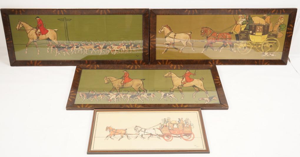 Cecil Aldin Fox Hunt and Carriage Ride Lithograph (1 of 8)