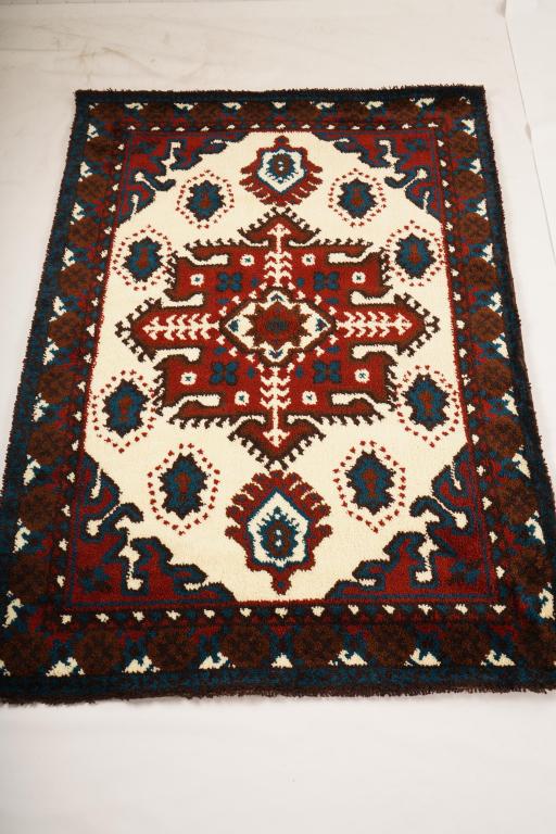 Danish MidCentury Ege Berber Rustique Wool Rya Rug: Purchased new by an esteemed Boston retailer in the 1970's; stored securely since then. Never walked on, no fading, or wear of any kind. 100% wool rya; thick pile carpet