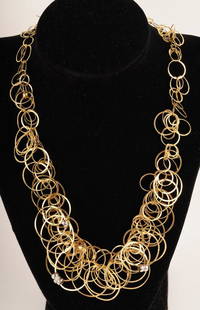 Orlandini 18K Gold Open Circle Necklace: See Picture of Appraisal