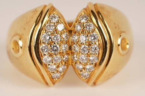 Movado 18K Gold Diamond Ring: See Picture of Appraisal; Size 6.5