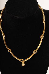 Movado 18K Gold Diamond Necklace: See Picture of Appraisal