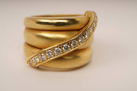 18K Gold Diamond Ring: See Picture of Appraisal; Size 4.75