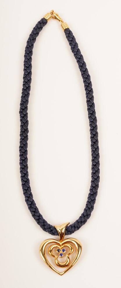 Van Cleef & Arpels 18K Gold Sapphire Heart Pendant: See Picture of Appraisal