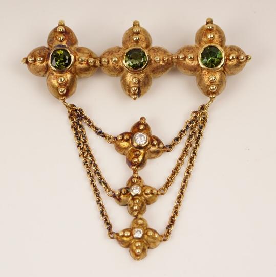 14K MAZ Gemstone Pin (1 of 5)