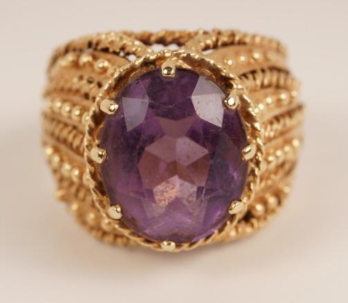 14K Gold Purple Gemstone Ring (1 of 5)