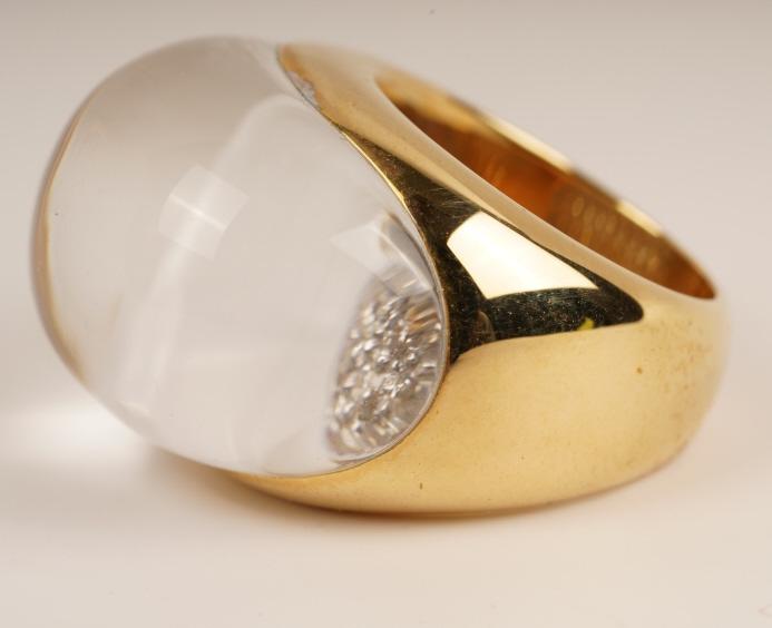 18K Gold Diamond Dome Ring (1 of 5)