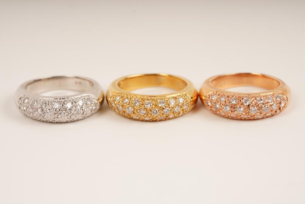 3 Gold Diamond Rings Size 4.75 (1 of 5)