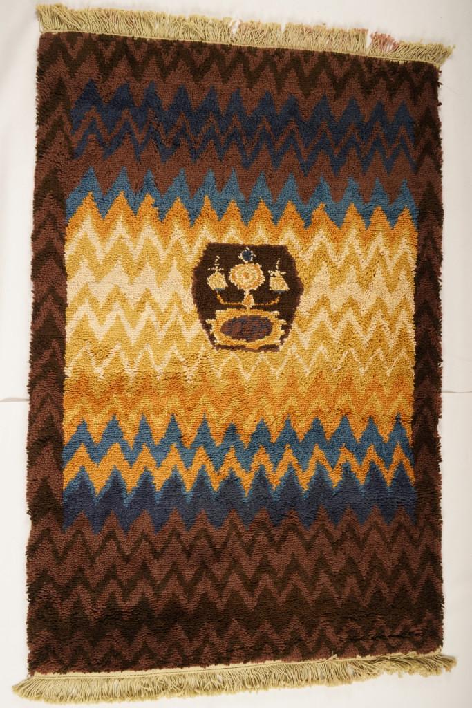 Danish Ege Rya Berber Deluxe MidCentury Wool Rya Rug: Purchased new by an esteemed Boston retailer in the 1970's; stored securely since then. Never walked on, no fading, or wear of any kind. 100% wool rya; thick pile carpet