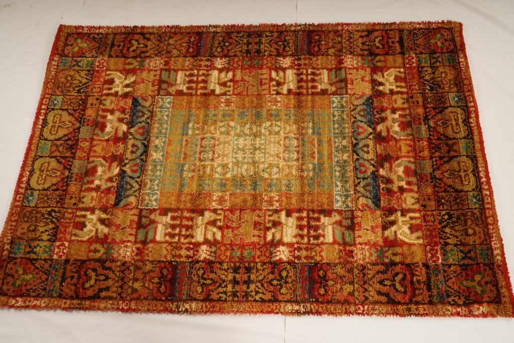 Spanish Compact Carpet MidCentury Wool Rug (1 of 5)