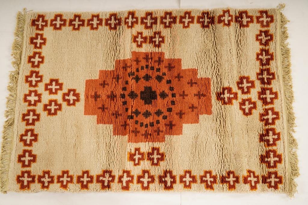 Danish Ege Rya Berber Deluxe MidCentury Wool Rya Rug: Purchased new by an esteemed Boston retailer in the 1970's; stored securely since then. Never walked on, no fading, or wear of any kind. 100% wool rya; thick pile carpet