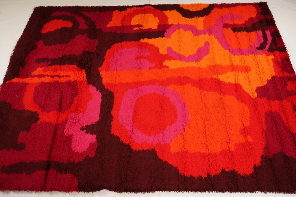 Austrian Carmen Eybl MidCentury Wool Rya Rug (1 of 5)